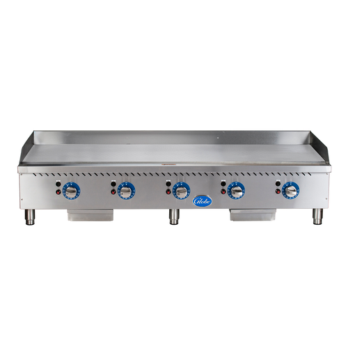Globe GG60TG 60" Thermostatic Countertop Gas Griddle w/ 1" Plate | 150,000 BTU