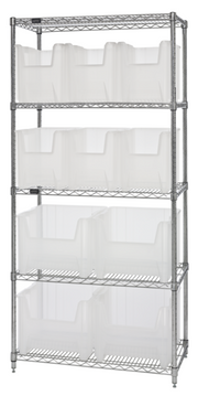 Quantum WR5-600800CL Shelving Unit, Wire