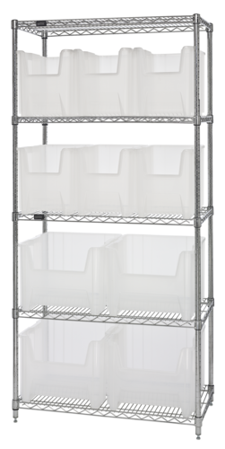 Quantum WR5-600800CL Shelving Unit, Wire