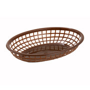 Winco PFB-10B 9-1/4" x 5-3/4" Brown Oval Fast Food Basket | Case of 12