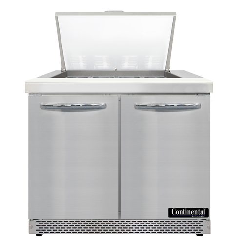 Continental Refrigerator D36N12M-FB Refrigerated Counter, Mega Top Sandwich / Salad Unit