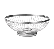 Tablecraft 6174 Stainless Steel Regent Medium Oval Basket | 9-1/2" x 7-1/4" x 3-1/4"