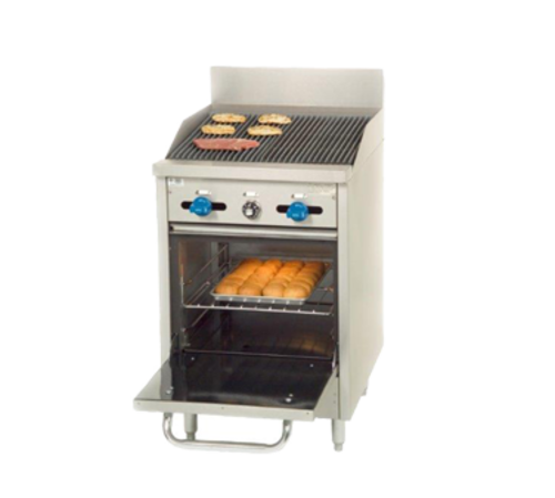 Comstock-Castle F318-2RB 24" Gas Charbroiler Range w/ Space Saver Oven | 75,000 BTU