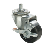 Focus FTC121351 5" Universal Threaded Stem Swivel Caster w/ Brake | Set of 4