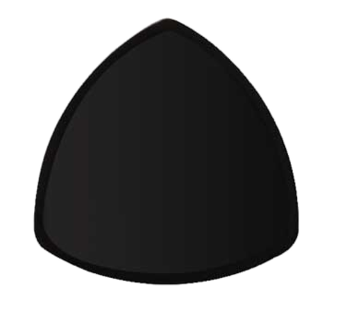 G.E.T. TP-12-BK Black 12" Triangle Melamine Plate | Case of 12
