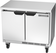 Beverage Air WTR34HC-FLT 34" Shallow Depth Worktop Refrigerator with Flat Top | 5.96 Cu. Ft.