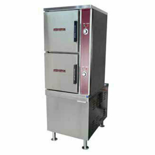 Crown Steam ECX-2-36 2-Compartment Electric Convection Steamer w/ 36" Cabinet Base