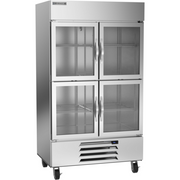 Beverage Air HBR44HC-1-HG 47" 4 Glass Half Door Bottom Mount Reach In Refrigerator | 40.2 Cu. Ft.