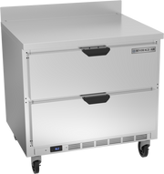 Beverage Air WTRD36AHC-2 36" 2 Drawer Worktop Refrigerator with Removable Backsplash | 8.5 Cu. Ft.