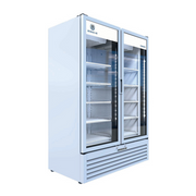 Beverage Air MT53-1W 54.25" 2 Swing Glass Door White Merchandiser Refrigerator | 41.66 Cu. Ft.