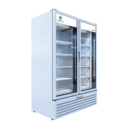 Beverage Air MT53-1W 54.25" 2 Swing Glass Door White Merchandiser Refrigerator | 41.66 Cu. Ft.