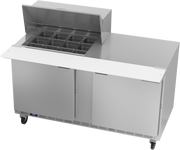 Beverage Air SPE60HC-12M 60" Mega Top Refrigerated Sandwich Prep Table  | (12) 1/6 Pan