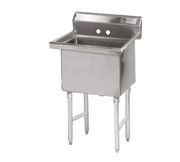 Advance Tabco FC-1-1818-X 23" x 24" 1-Compartment Fabricated Sink