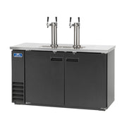Arctic Air ADD60R-2 61" Black Steel Draft Beer Keg Cooler | 2 Keg