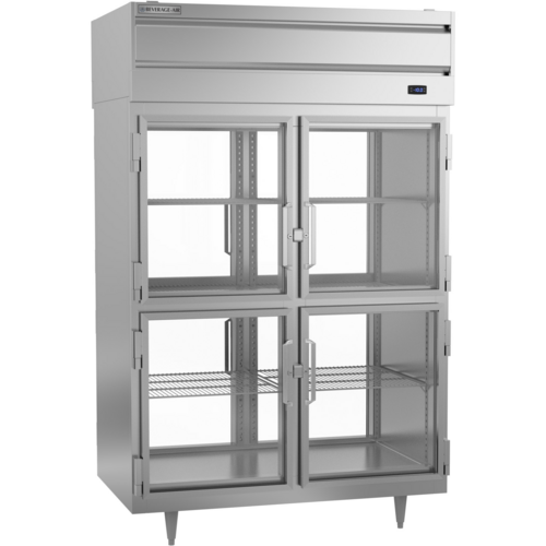 Beverage Air PFD2HC-1BHG 52" Top Mount 8 Glass Half Door Pass Thru Freezer | 48.33 Cu. Ft.