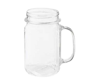 G.E.T. MAS-3-CL 16 oz. Clear Polycarbonate Mason Jar Mug | Case of 24