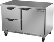 Beverage Air WTFD48AHC-2-FLT 48" 2 Drawer 1 Door Worktop Freezer w/ Flat Top | 11.04 Cu. Ft.