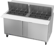 Beverage Air SPE60HC-24M 60" Mega Top Refrigerated Sandwich Prep Table  | (24) 1/6 Pan