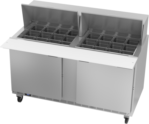 Beverage Air SPE60HC-24M 60" Mega Top Refrigerated Sandwich Prep Table  | (24) 1/6 Pan