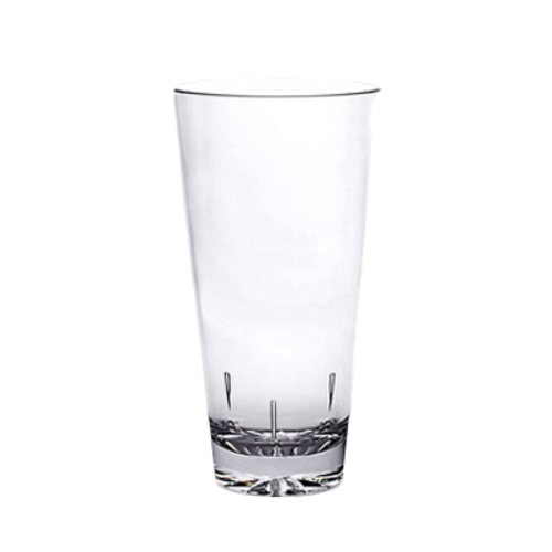 Thunder Group 20 oz. Starburst Base Clear Polycarbonate Mixing Glass | Model No. PLTHMG020C