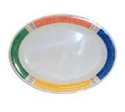 G.E.T. OP-120-BA Diamond Barcelona 12" x 9" Oval Melamine Platter | Case of 12