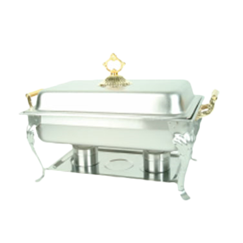 Thunder Group SLRCF8533 Full Size Deluxe Chafer w/ Brass Handle | 8 Qt.