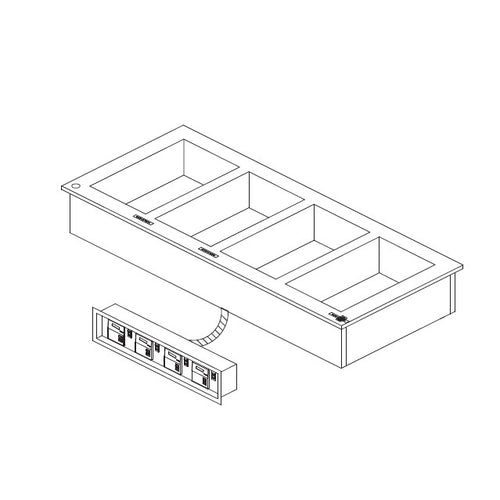 Delfield N8787-DESP 6-Pan Drop-In Hot Food Well | 3000 Watts