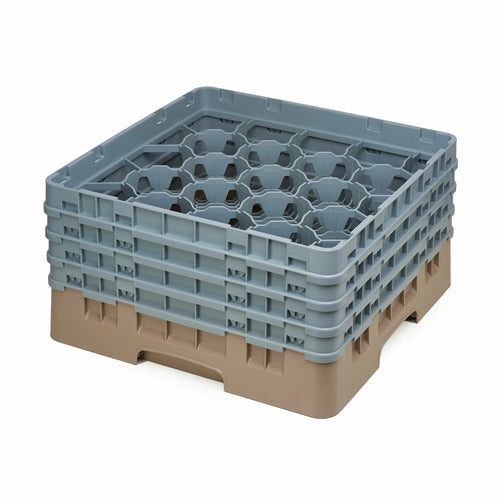Cambro 20S800 Camrack 20 Compartment Glass Rack w/ 4 Extenders