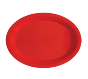 G.E.T. OP-120-RSP Red Sensation 12" x 9" Red Oval Melamine Platter | Case of 12