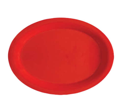 G.E.T. OP-120-RSP Red Sensation 12" x 9" Red Oval Melamine Platter | Case of 12