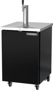 Beverage Air DD24HC-1-B 24" Black Single Tap Draft Beer Cooler | (1) 1/2 Keg