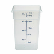 Cambro 22SFSPP190 CamSquare 22 qt. Graduated Square Food Container