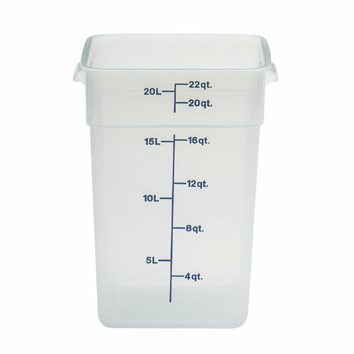 Cambro 22SFSPP190 CamSquare 22 qt. Graduated Square Food Container