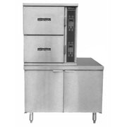 Crown Steam SCX-10-24 2-Compartment Steam Coil Convection Cooker w/ 24" Cabinet Base