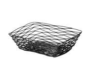 Tablecraft BK17209 Artisan 9" x 6" x 2-1/2" Black Powder Coated Metal Basket