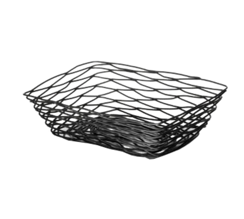 Tablecraft BK17209 Artisan 9" x 6" x 2-1/2" Black Powder Coated Metal Basket