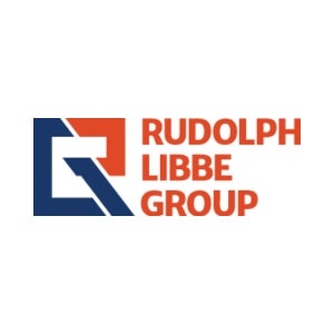 Logo of the Rudolph Libbe Group on a white background
