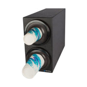 San Jamar C2902BK 8-46 oz. Vertical 2 Slot Cup Dispenser (Closeout)