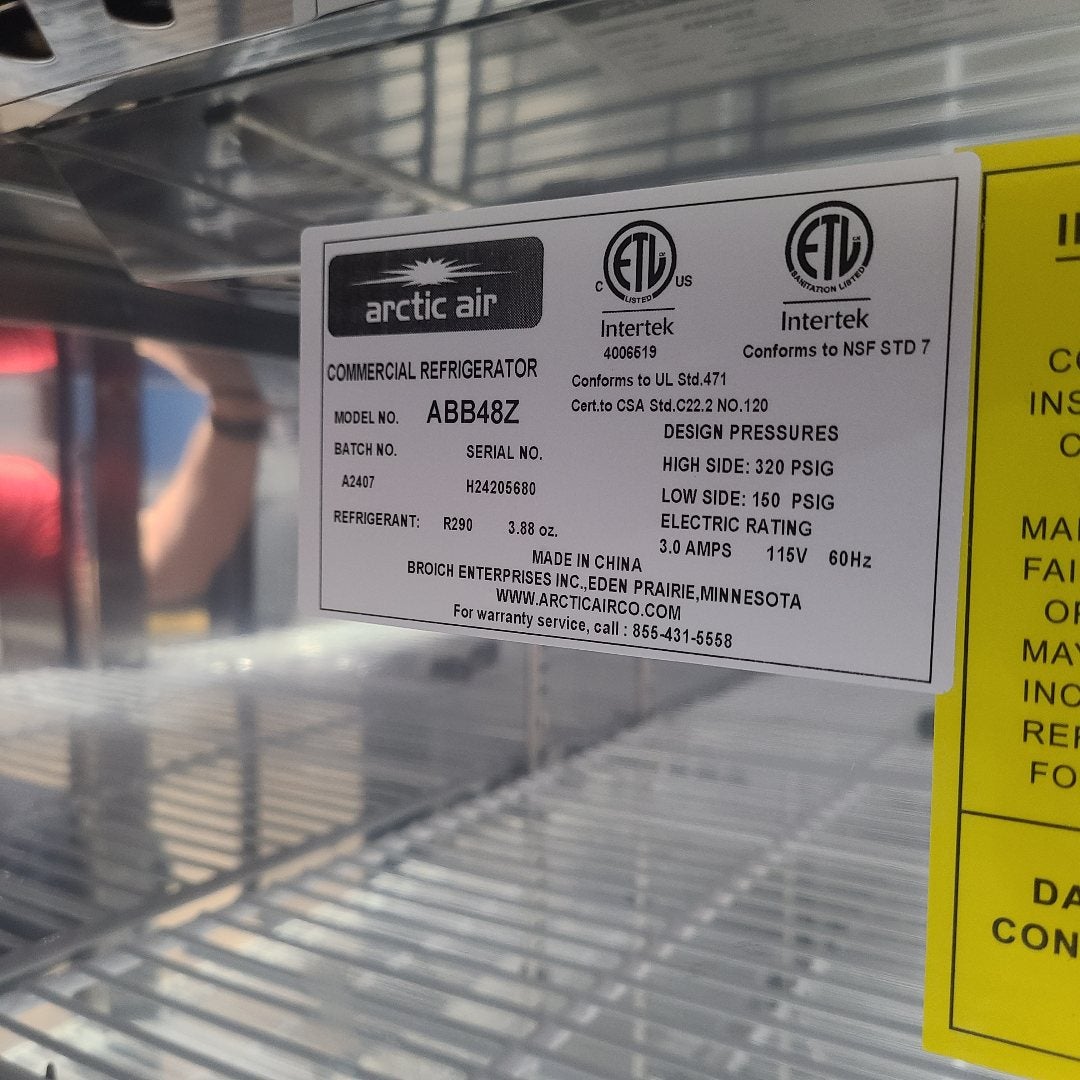 Arctic Air ABB48 49" 2 Door Back Bar Refrigerator (Scratch & Dent 5680)