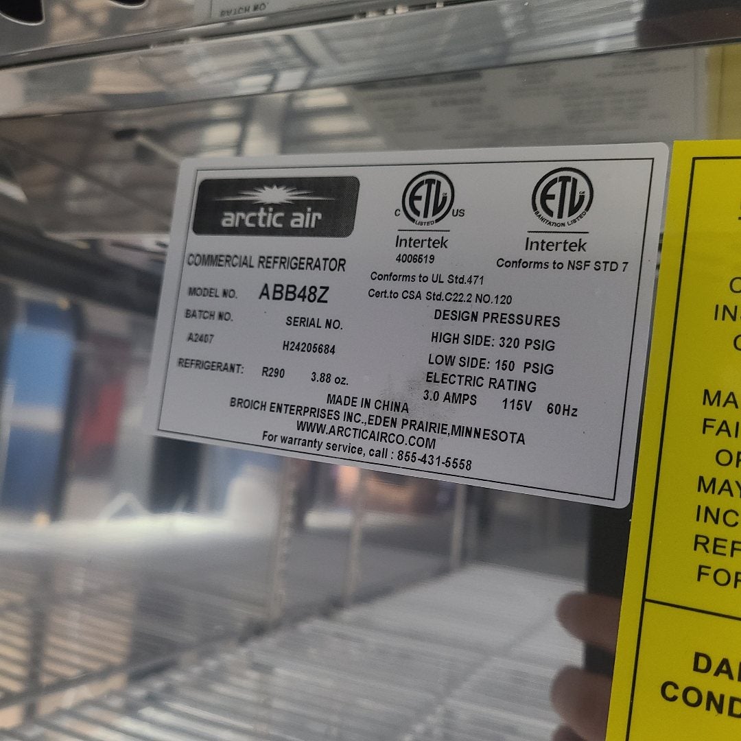 Arctic Air ABB48 49" 2 Door Back Bar Refrigerator (Scratch & Dent 5684)