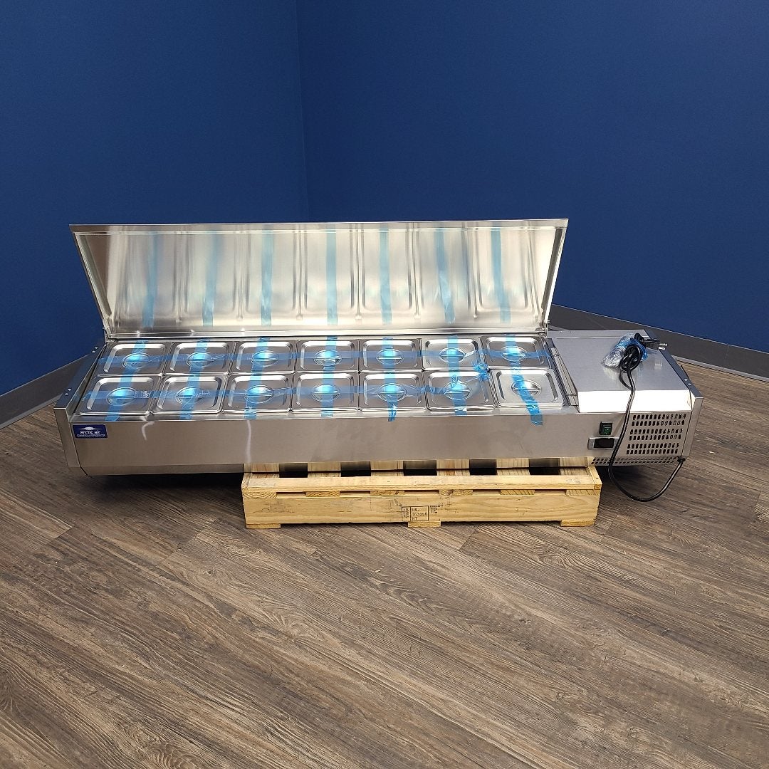 Arctic Air ACP63 63" Refrigerated Countertop Condiment Prep Station (Scratch & Dent 8017)