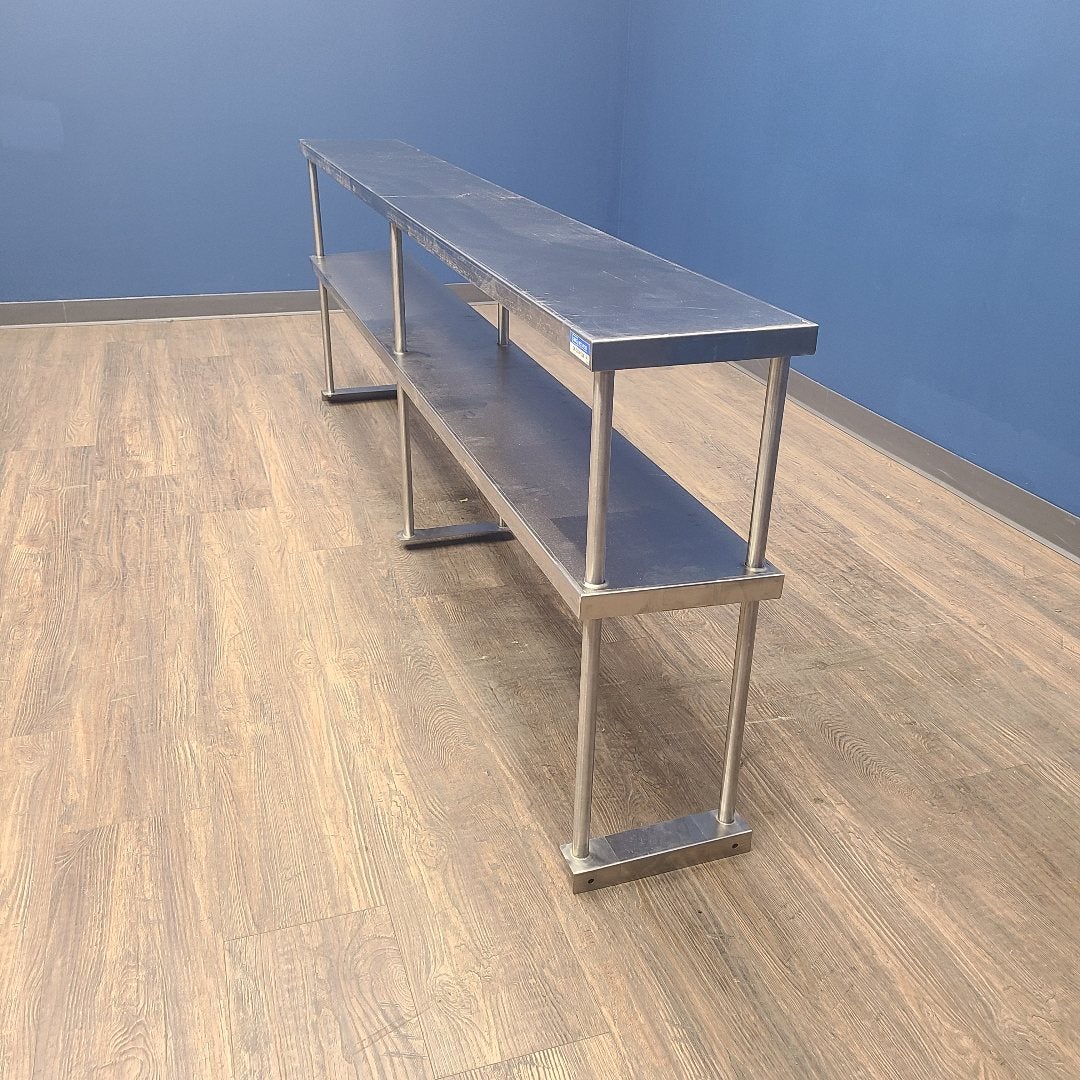 BK Resources BK-OSD-1296 96" Stainless Steel Double Overshelf (Scratch & Dent 1)