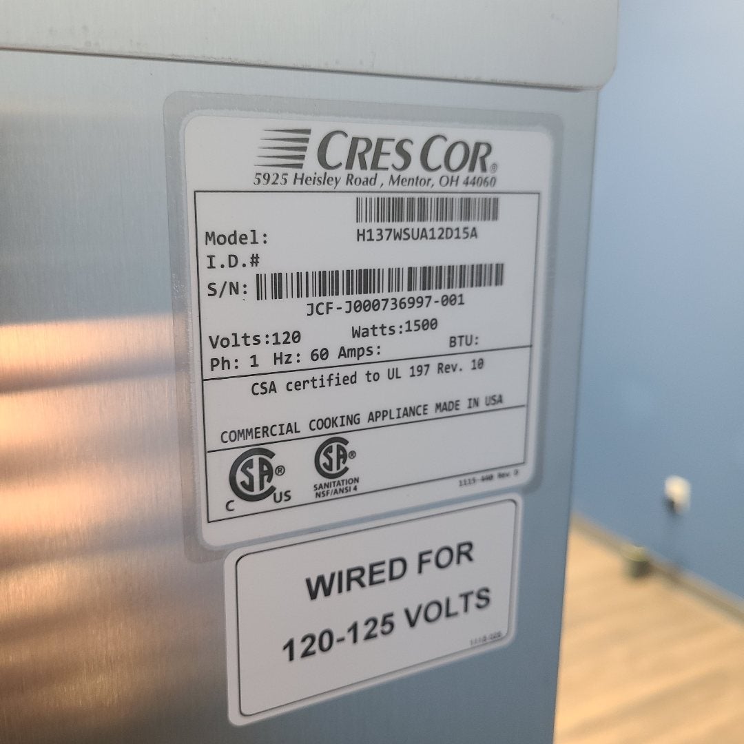 Cres Cor H137WSUA12D15A Full Size Mobile Heated Cabinet (Scratch & Dent 7001)