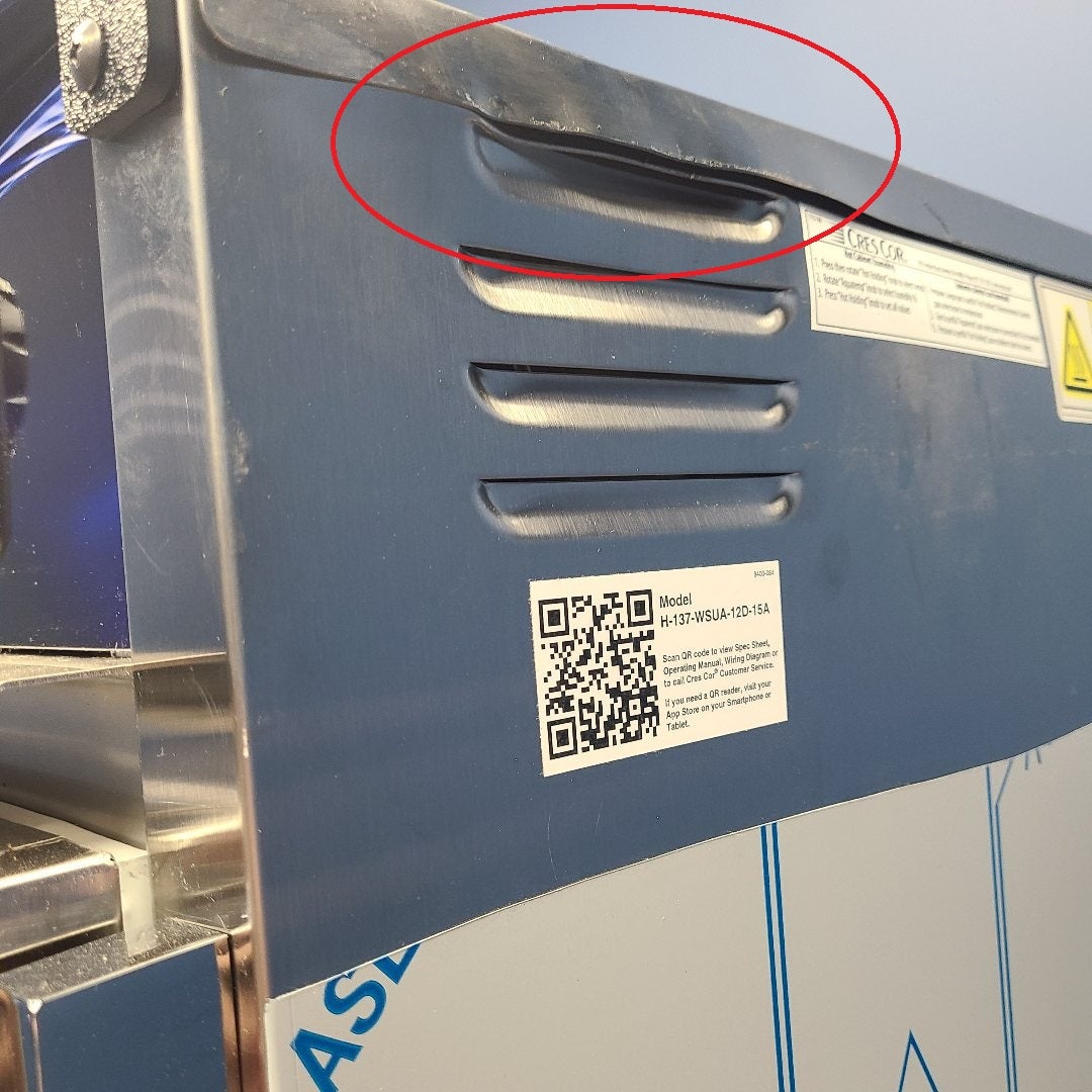 Cres Cor H137WSUA12D15A Full Size Mobile Heated Cabinet (Scratch & Dent 7001)