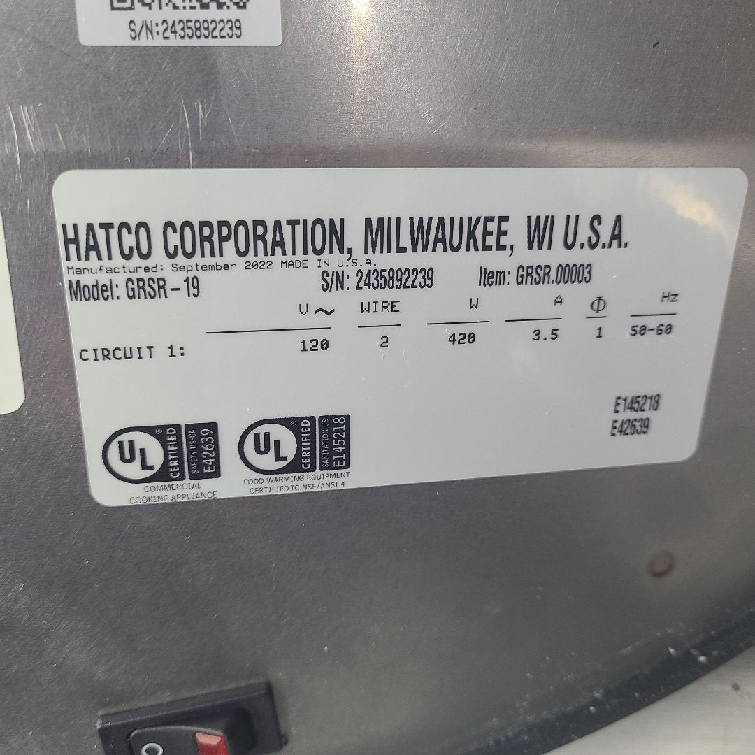 Hatco GRSR-19 Heated Shelf Food Warmer (Scratch & Dent 2239)