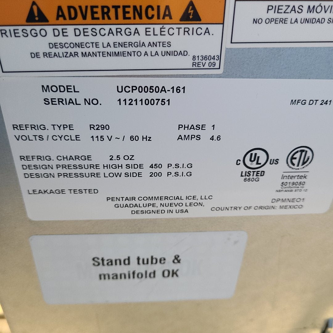 Manitowoc UCP0050A-161 15" Undercounter Ice Maker w/ Bin (Scratch & Dent 0751)