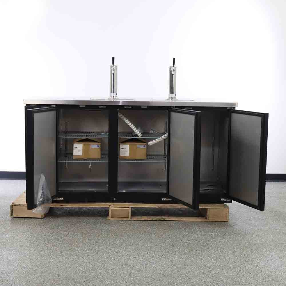 Migali C-DD72-3-HC 3 Door Stainless Steel Draft Beer Cooler (Scratch & Dent 1887)