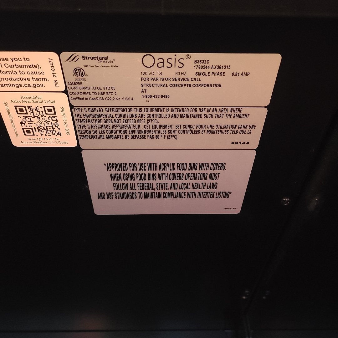 Structural Concepts B3632D  Non Refrigerated Display Case (Scratch & Dent 0244)