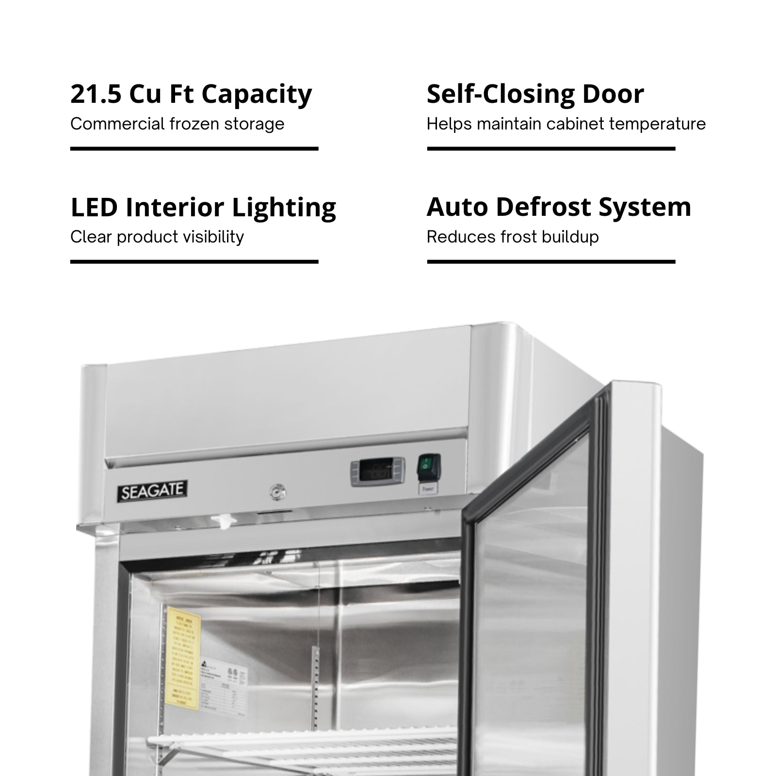 SEAGATE Commercial Products S1F Freezer, Reach-In