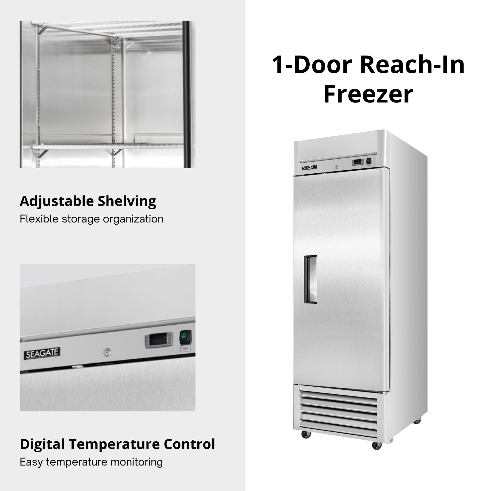SEAGATE Commercial Products S1F Freezer, Reach-In